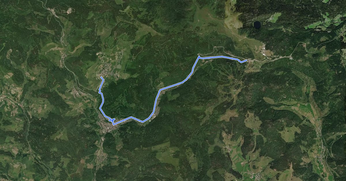 Маршрут Genießerpfad - Wasserfallsteig на спутниковом снимке