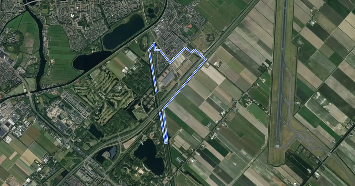 Маршрут Geniedijkroute на спутниковом снимке