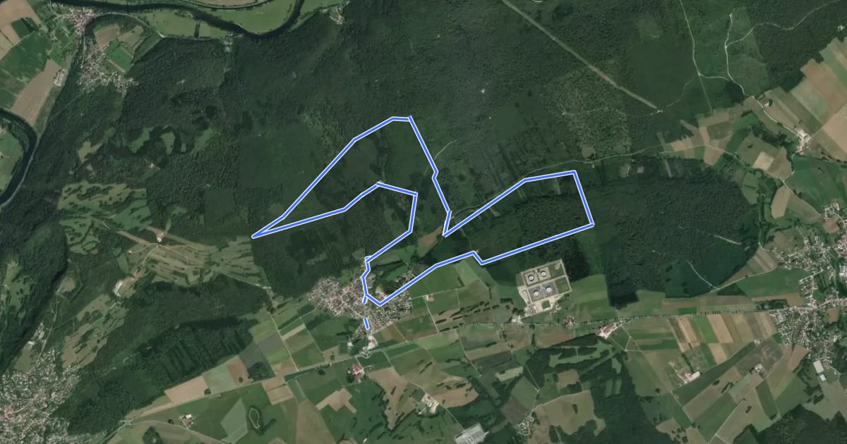 Маршрут Gennes на спутниковом снимке