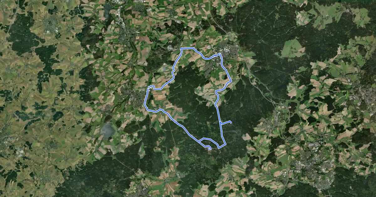 Маршрут Genuss- und Arnikaschleife 1: Radweg HO11-S1 на спутниковом снимке