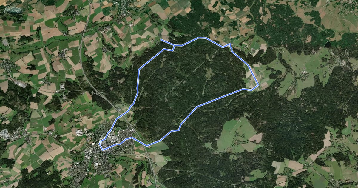 Маршрут Genuss- und Arnikaschleife 2: Radweg HO11-S2 на спутниковом снимке