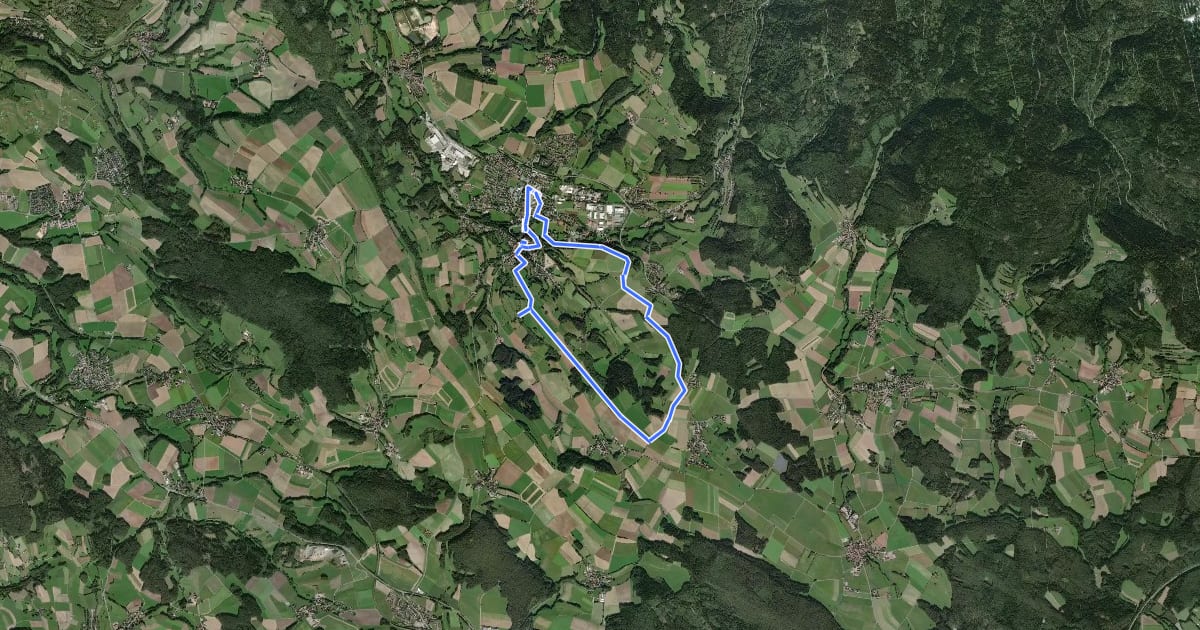 Маршрут GEO-Erlebnisweg Weidenberger Erdblicke - Kulm-Runde на спутниковом снимке