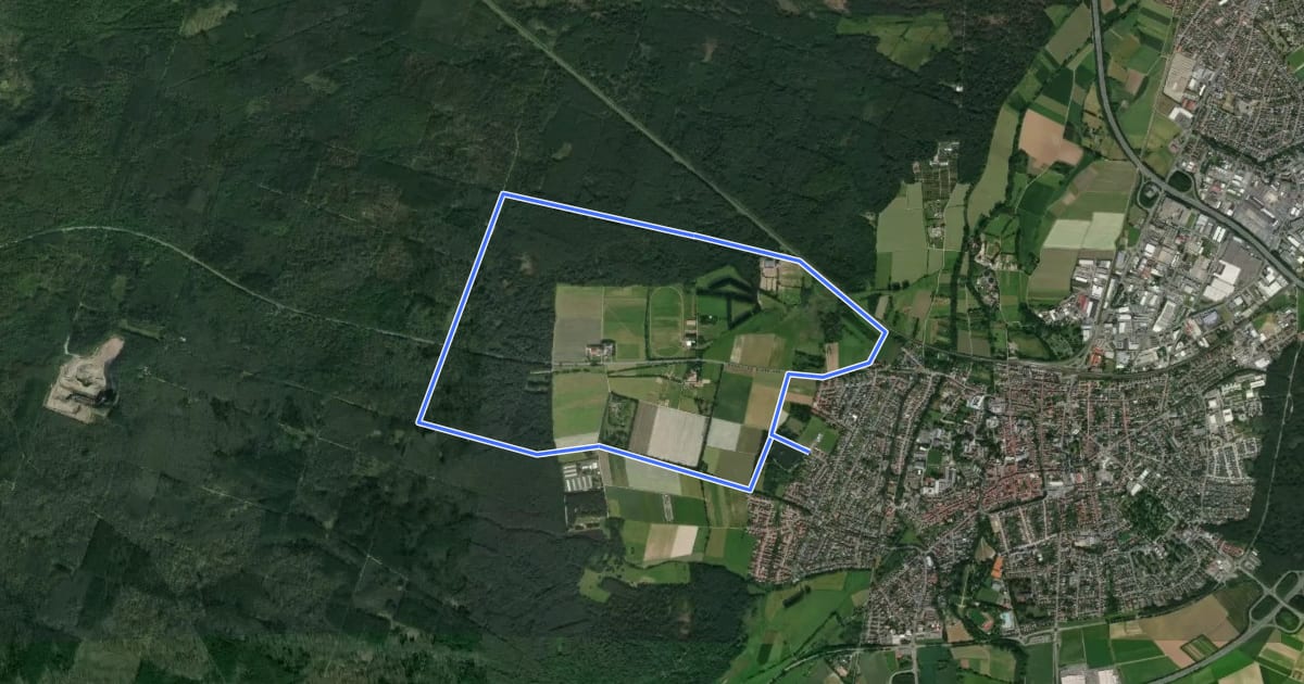Маршрут Geo-Lehrpfad Dieburg : Natur- und historischer Wanderweg на спутниковом снимке