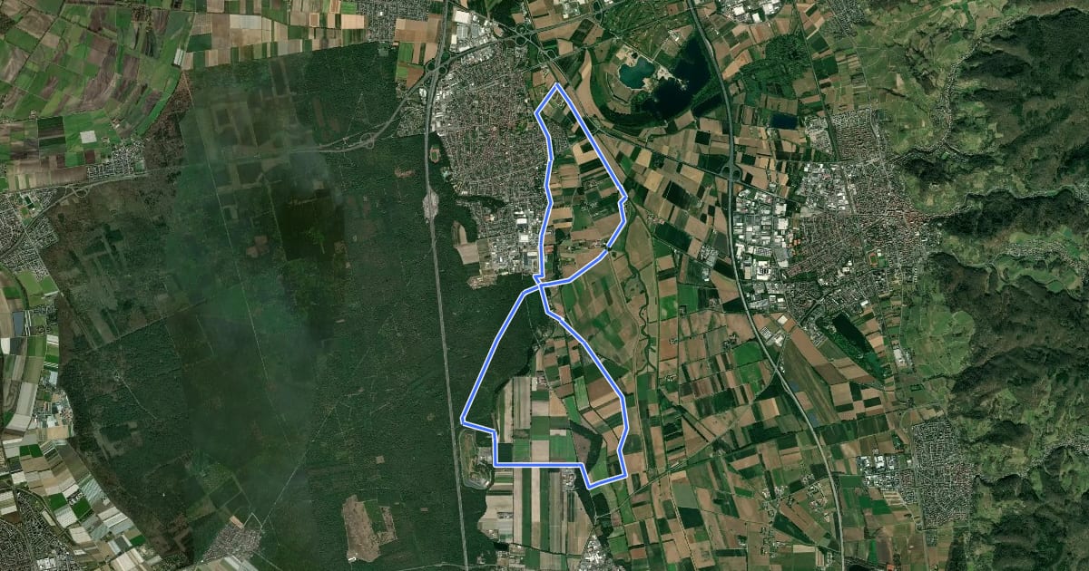 Маршрут Geo-Lehrpfad/ Heimatkundlicher- und Umweltlehrpfad Teil 2 und 3 на спутниковом снимке