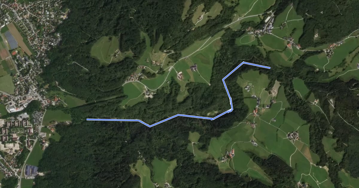 Маршрут Geo-Schauweg Glasenbachklamm на спутниковом снимке