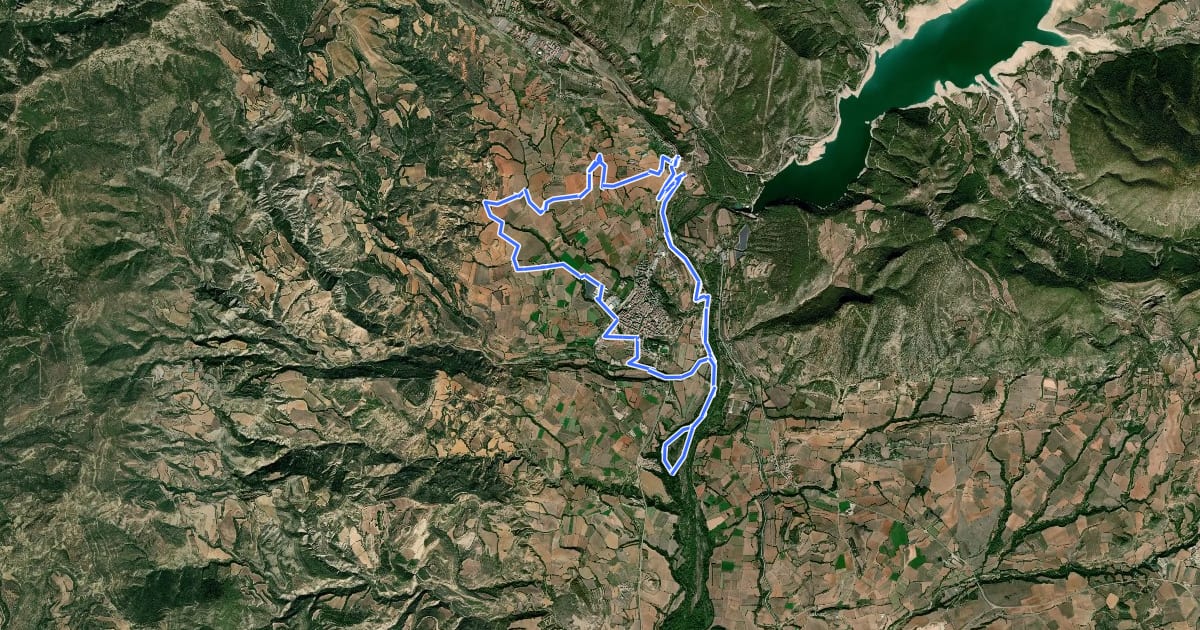 Маршрут Geobike familiar на спутниковом снимке