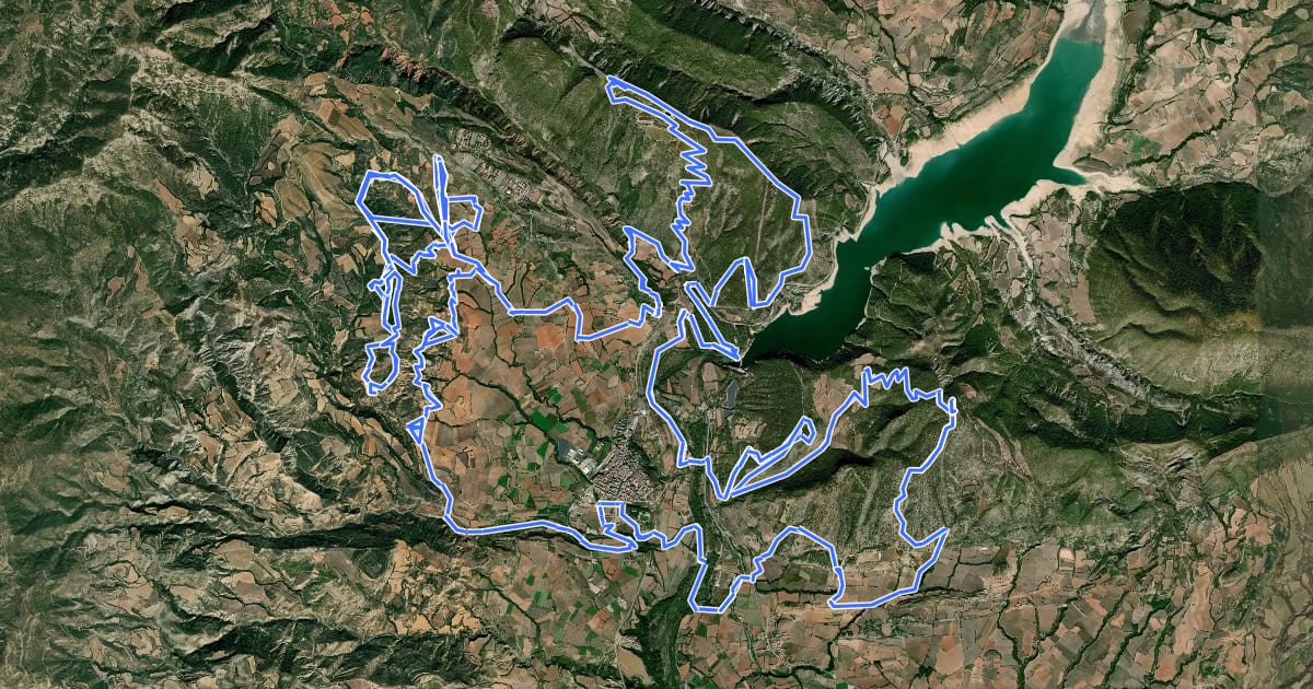 Маршрут Geobike XL на спутниковом снимке