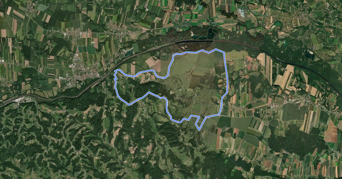 Маршрут Geološka pot на спутниковом снимке