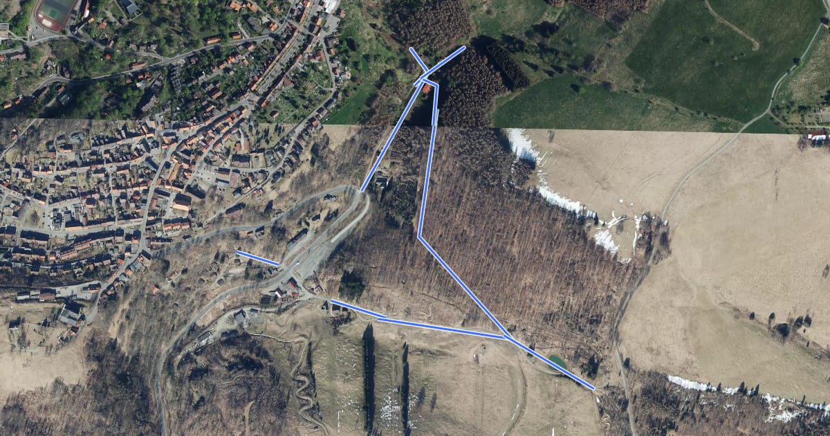 Маршрут Geologisch-Bergbauhistorischer Wanderweg на спутниковом снимке