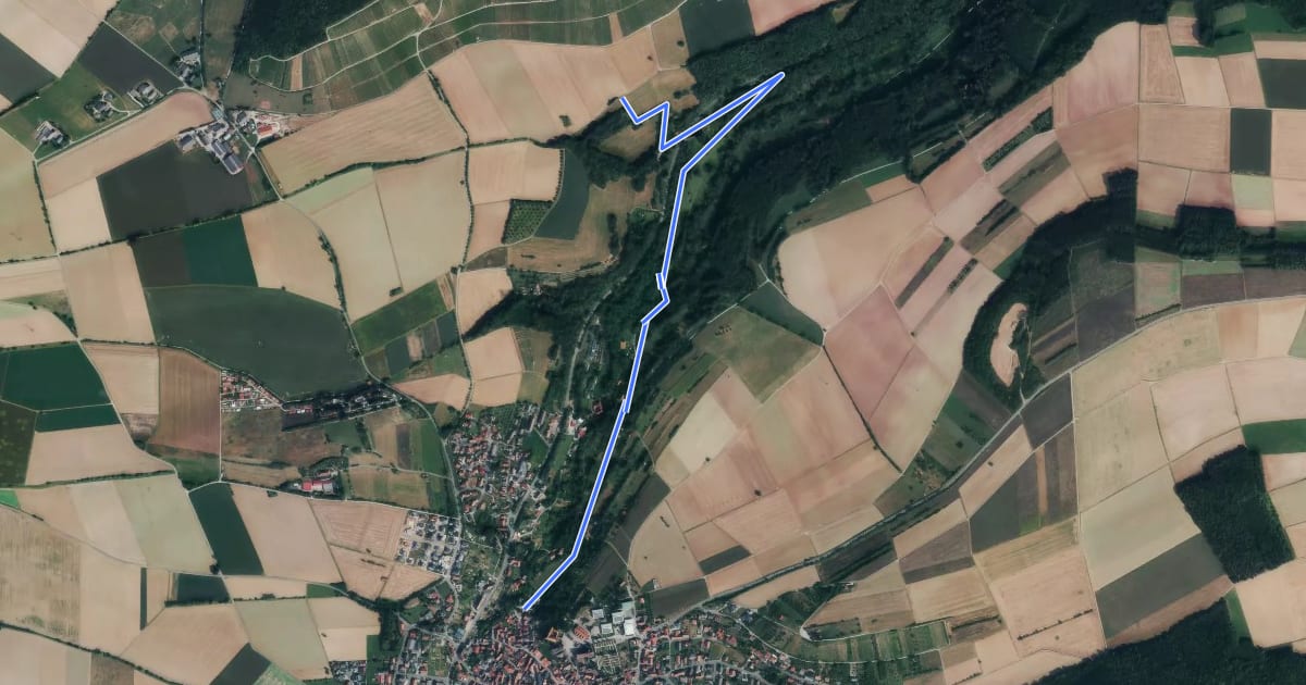 Маршрут Geologisch-naturkundlicher Wanderweg на спутниковом снимке