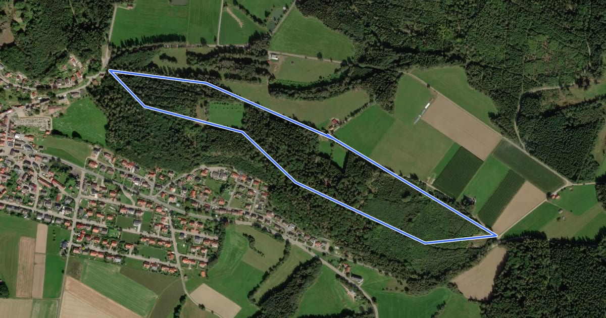Маршрут Geologischer Lehrpfad Tännesberg на спутниковом снимке