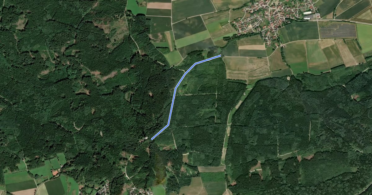 Маршрут Geologischer Lehrpfad, Zusatzschleife на спутниковом снимке