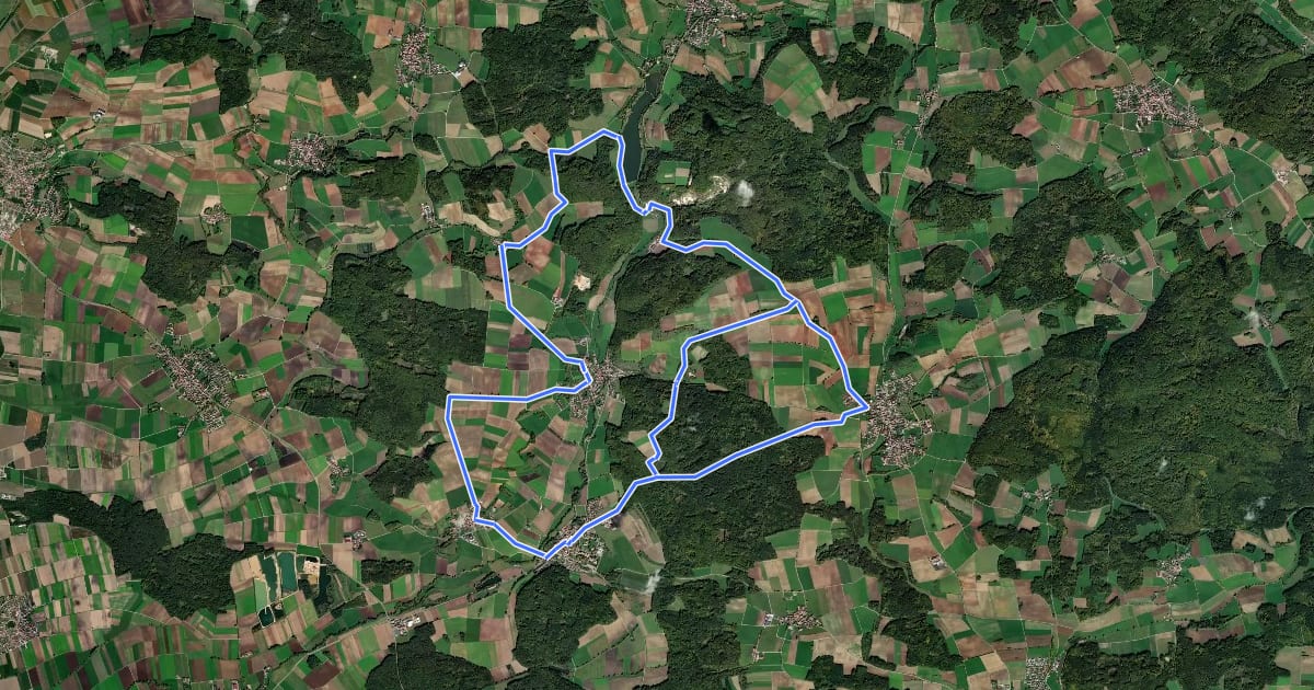 Маршрут Geologischer Pfad Polsingen на спутниковом снимке