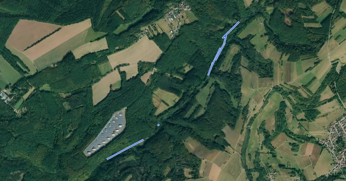 Маршрут Geologischer Rundweg Dorf im Bohnental на спутниковом снимке