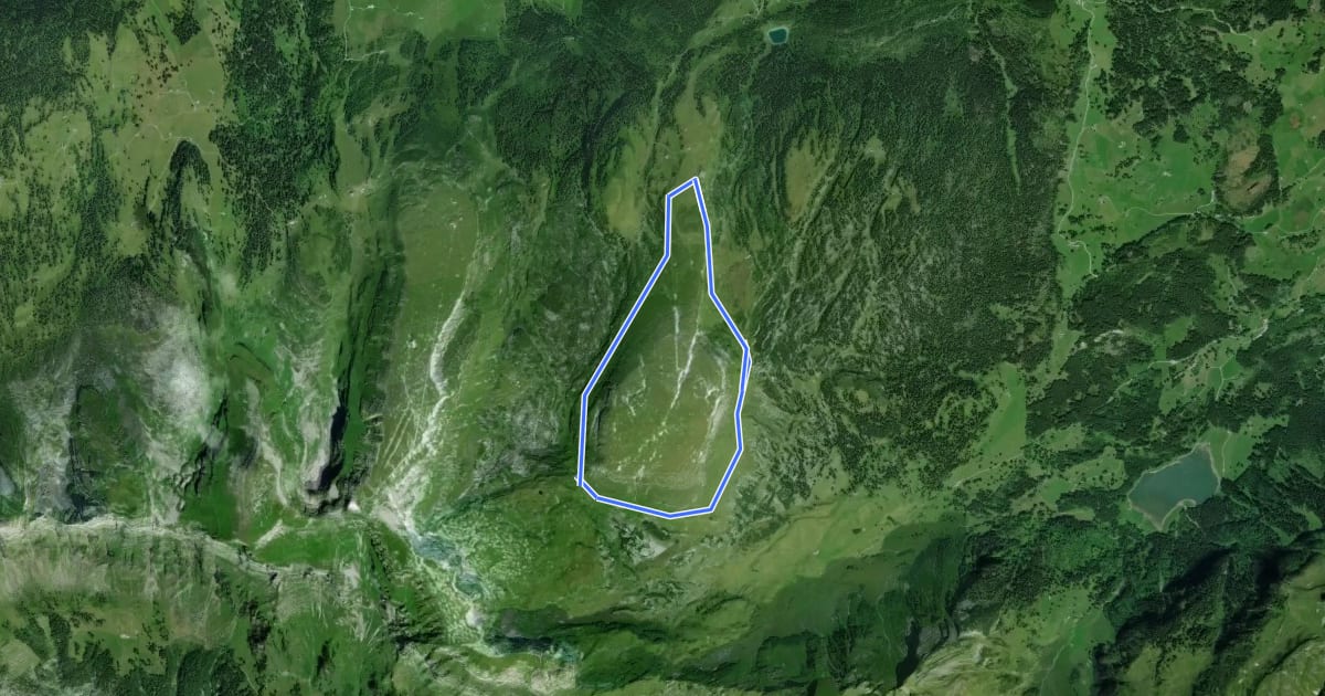 Маршрут Geologischer Rundweg Gamserrugg на спутниковом снимке