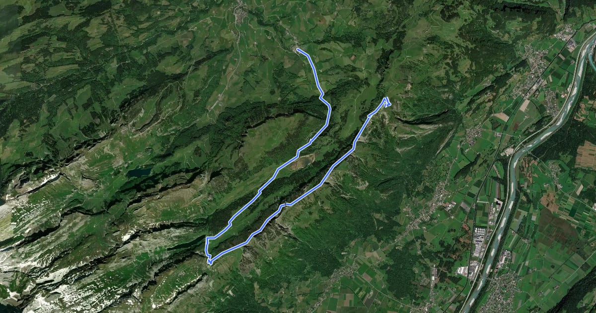 Маршрут Geologischer Wanderweg Alpstein на спутниковом снимке