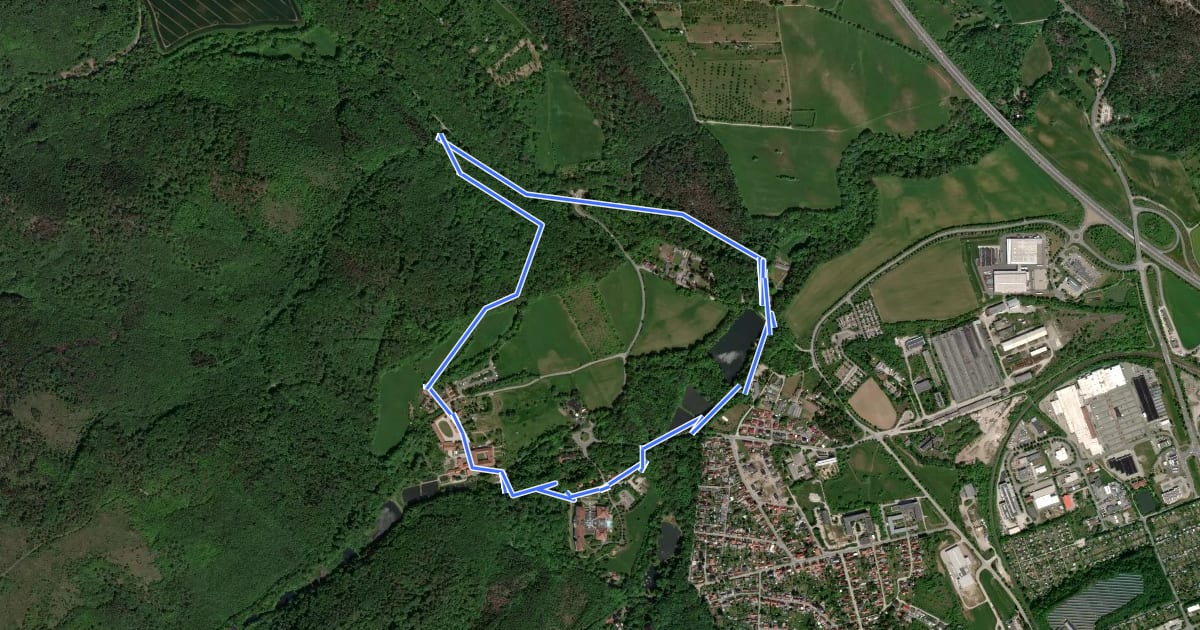 Маршрут Geologischer Wanderweg Blankenburg на спутниковом снимке