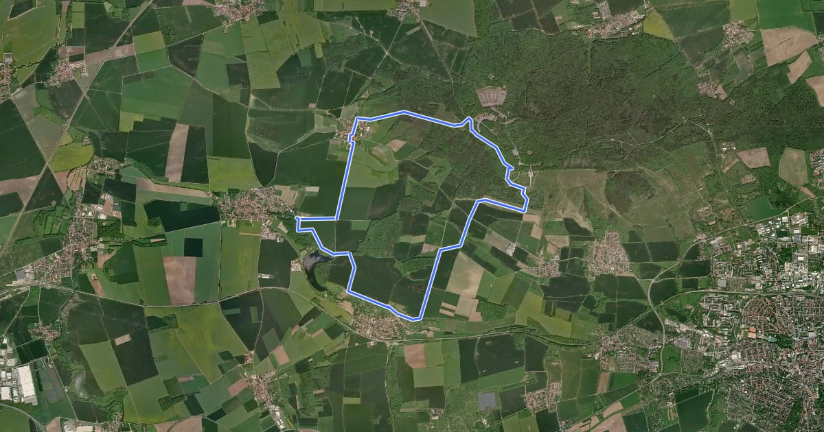 Маршрут Geologischer Wanderweg - Westlicher Ettersberg на спутниковом снимке