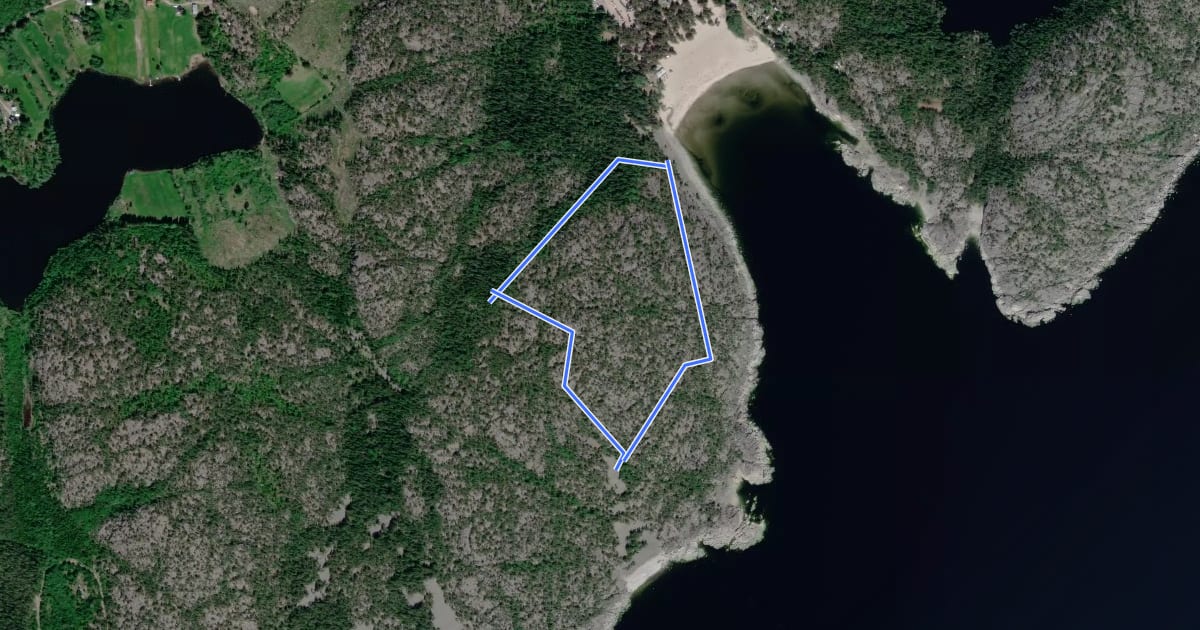 Маршрут Geologistigen korta на спутниковом снимке