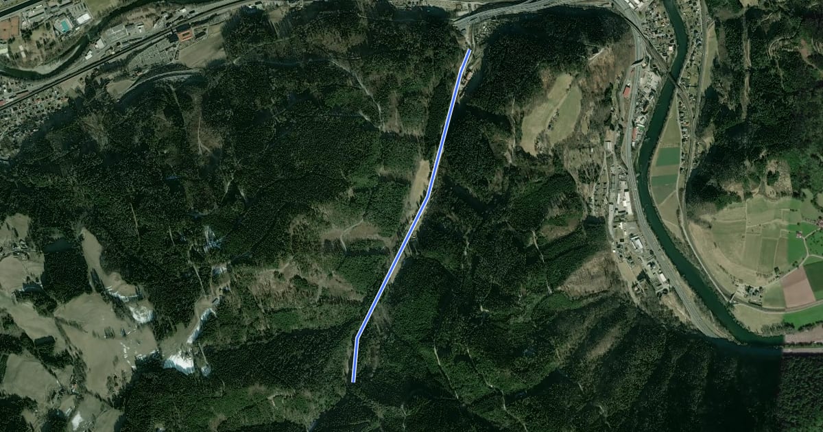 Маршрут Geomantischer Weg на спутниковом снимке