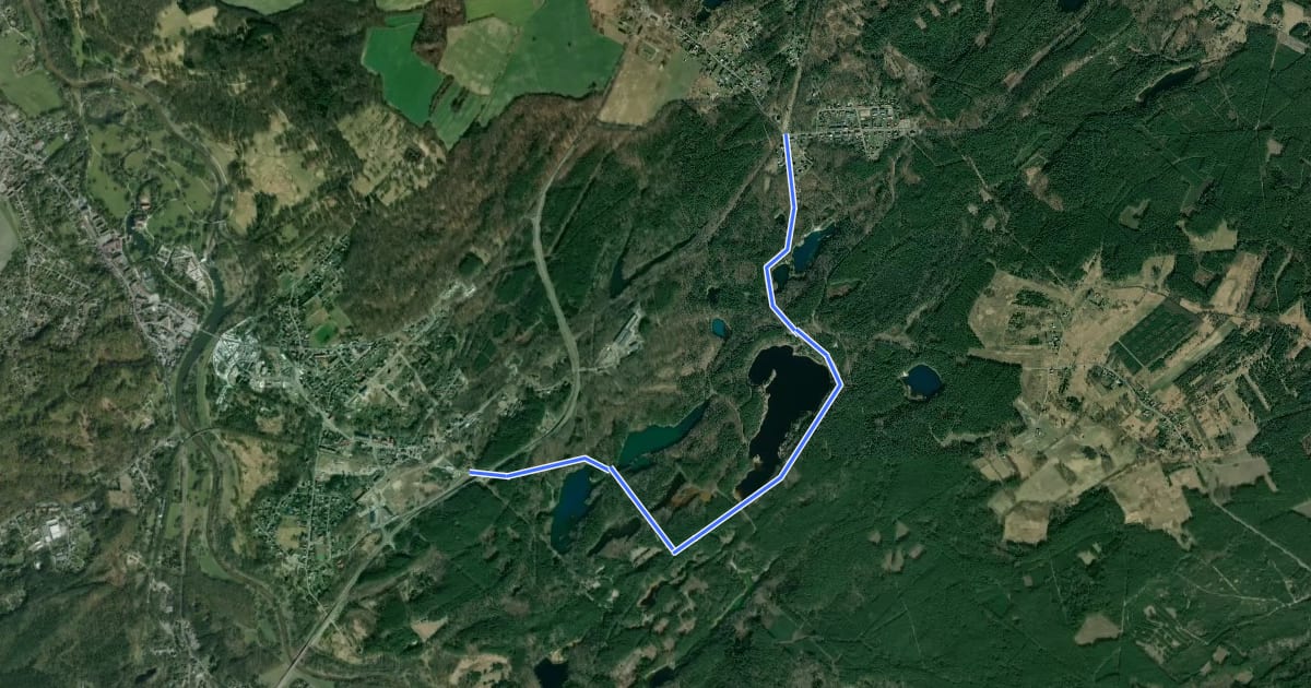 Маршрут Geopark-Route на спутниковом снимке
