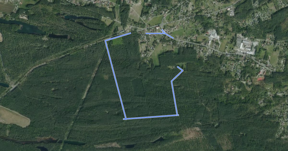 Маршрут Geopfad Drachenberge на спутниковом снимке