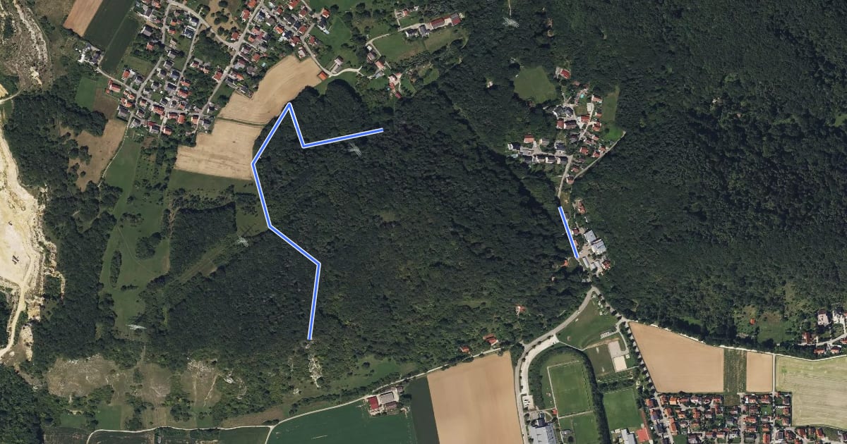 Маршрут Geopfad Tegernheimer Schlucht на спутниковом снимке