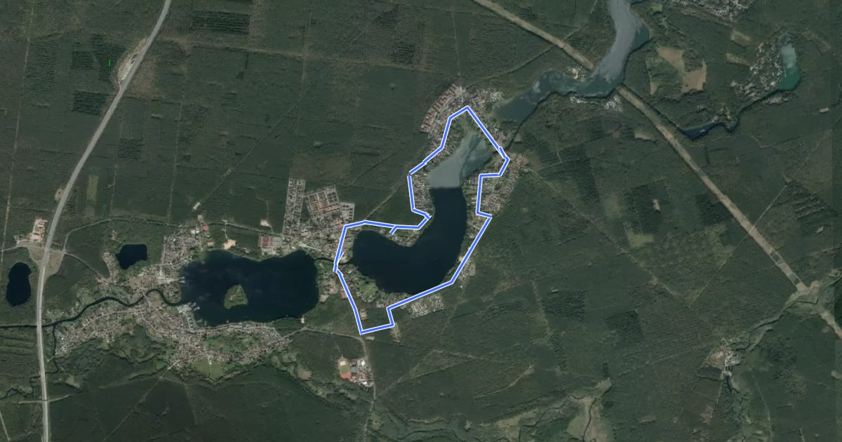 Маршрут Georg-Kaiser-Rundwanderweg на спутниковом снимке