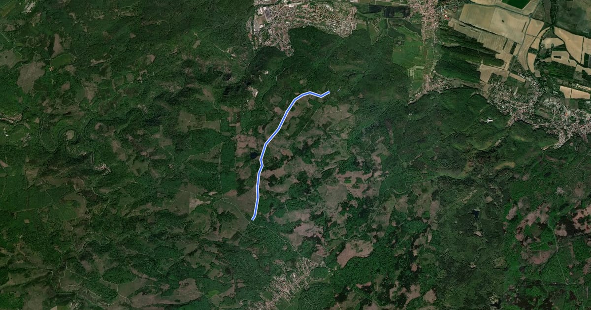 Маршрут Georgshöhe - Friedrichsbrunn на спутниковом снимке