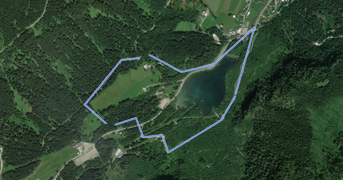 Маршрут Georundwanderweg на спутниковом снимке