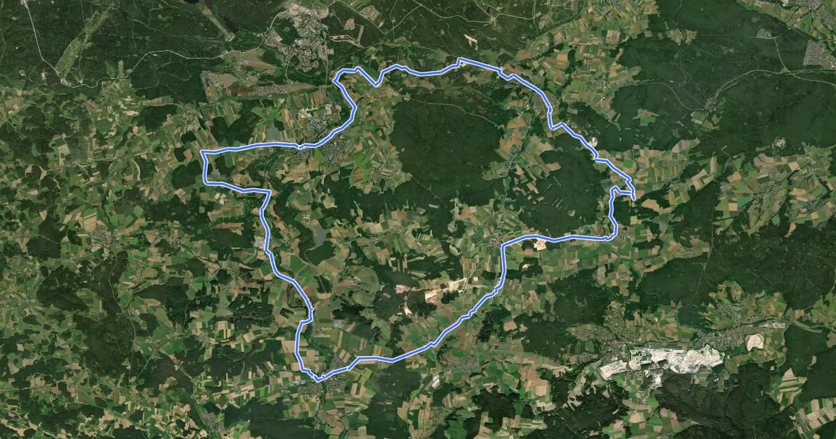 Маршрут Geotour 1 на спутниковом снимке
