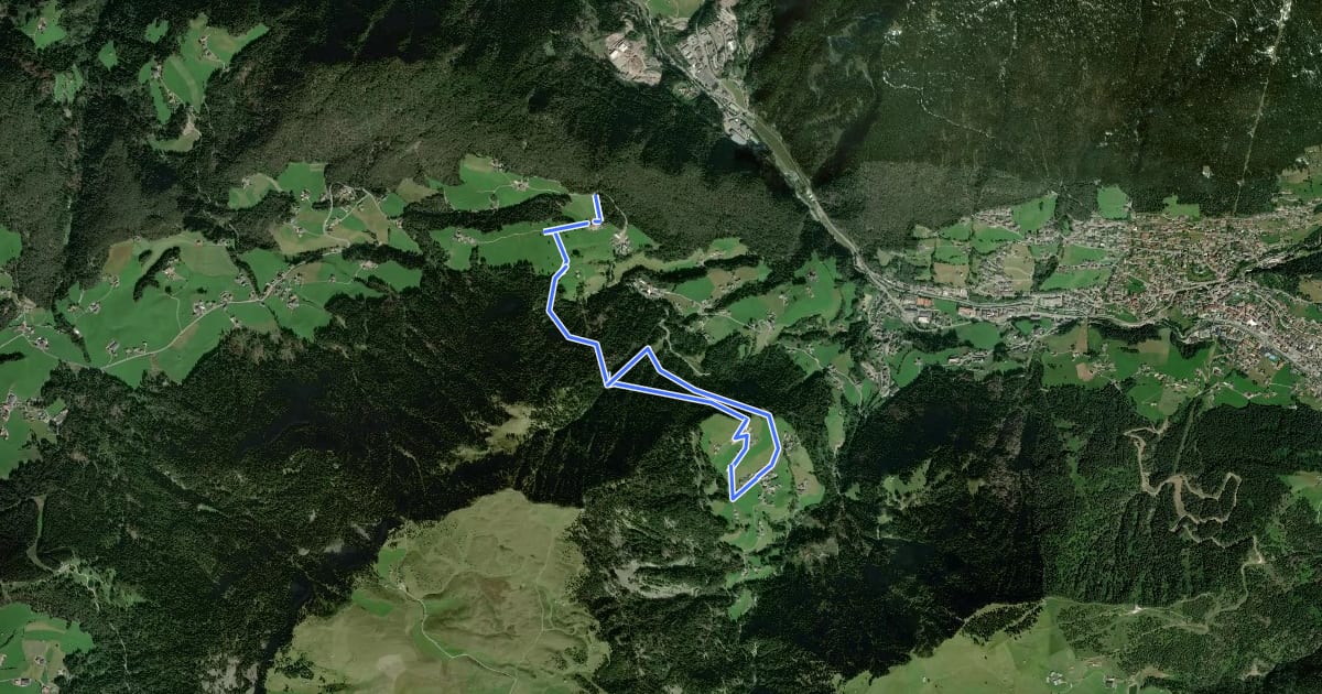 Маршрут Geotrail Bula - Pufels - Bulla на спутниковом снимке