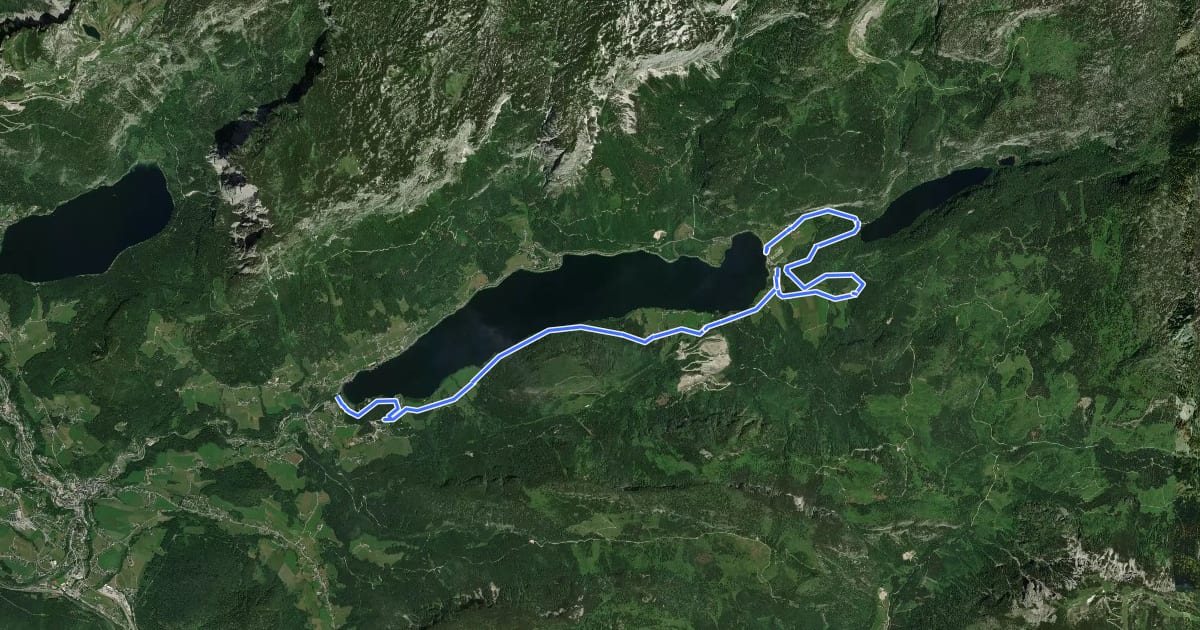 Маршрут Geotrail Grundlsee на спутниковом снимке