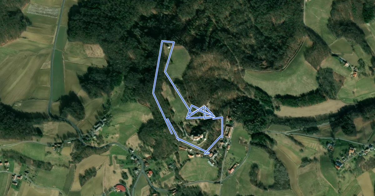 Маршрут Geotrail Kapfenstein на спутниковом снимке