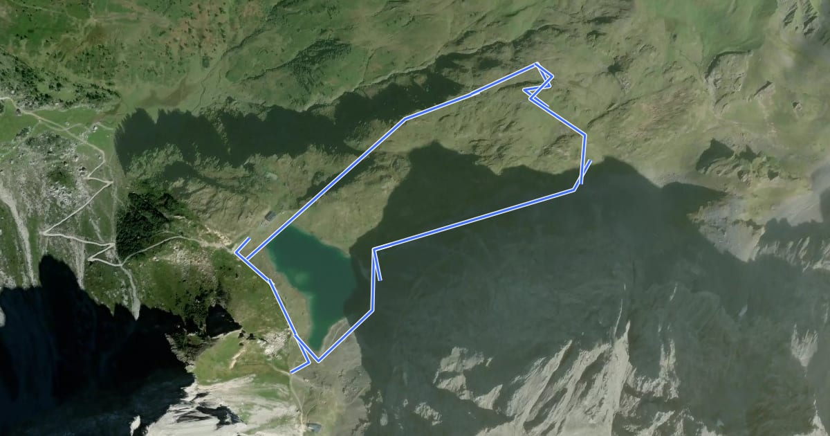 Маршрут Geotrail Wolayasee на спутниковом снимке