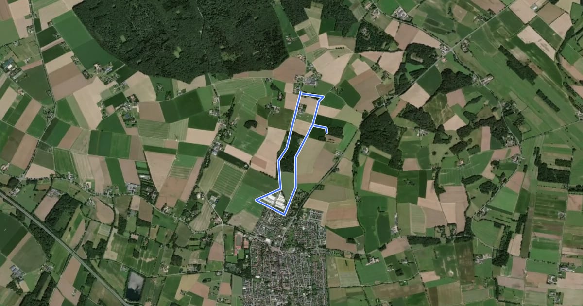 Маршрут Geowanderweg Sonsbeck на спутниковом снимке