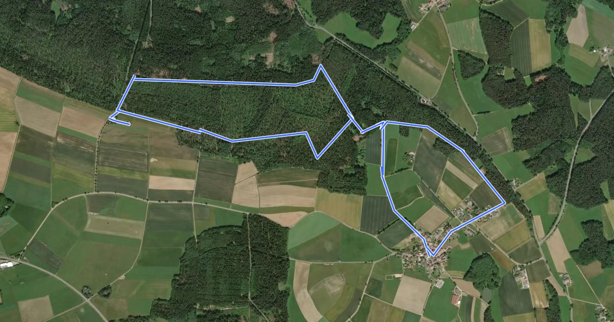 Маршрут Geoweg Kitschenrain на спутниковом снимке