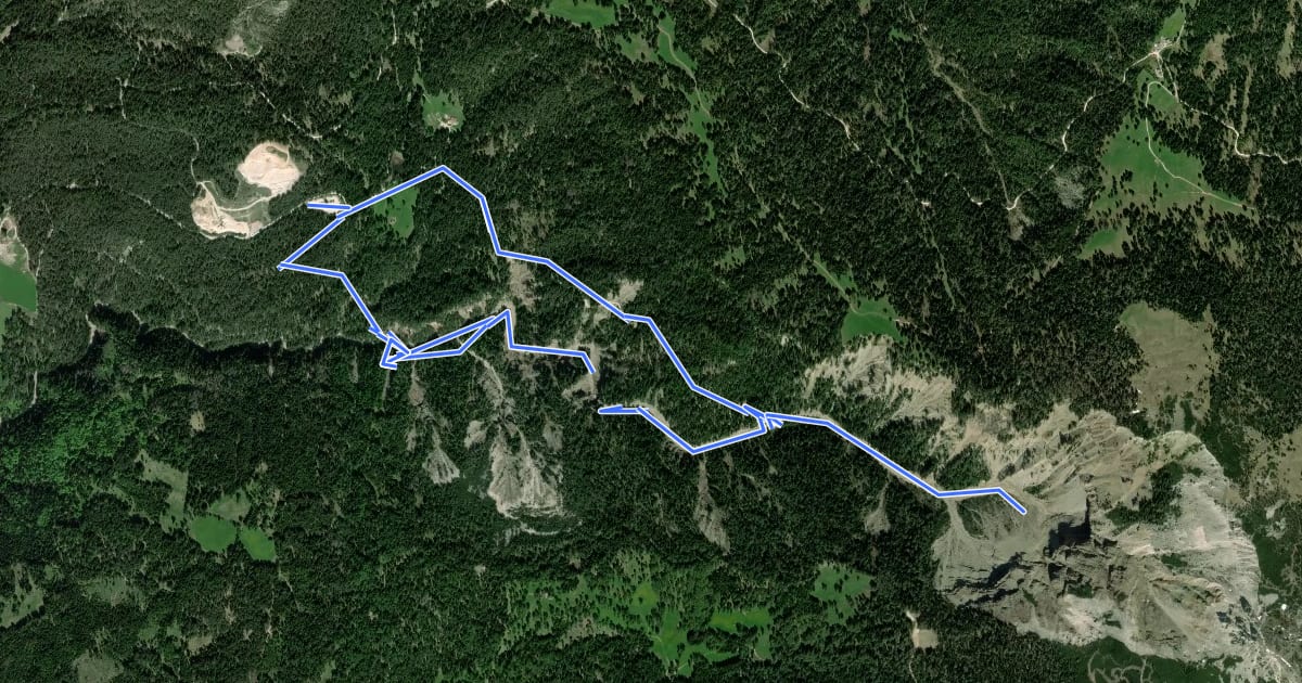 Маршрут GEOWeg - Sentiero GEOlogico на спутниковом снимке