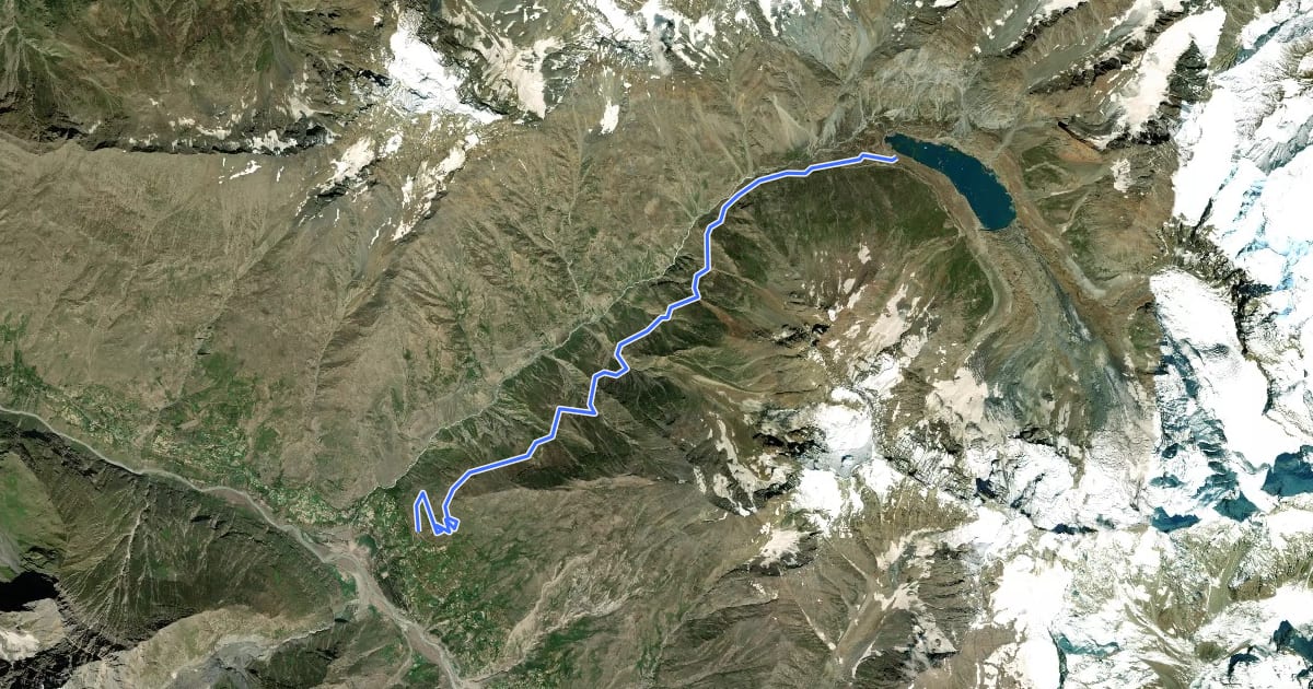 Маршрут Gephan Lake на спутниковом снимке