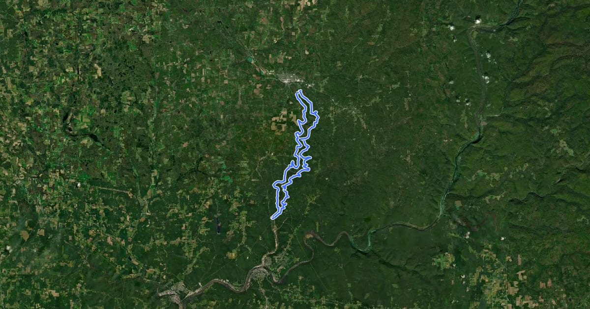 Маршрут Gerard Hiking Trail на спутниковом снимке