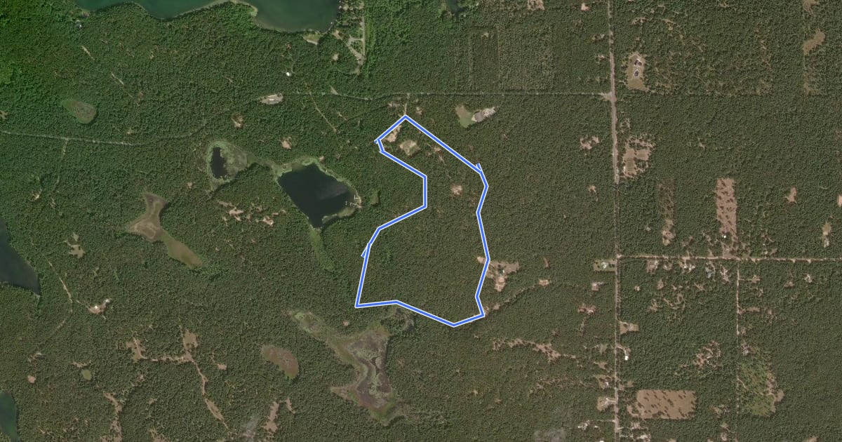 Маршрут Gerber Green Trail на спутниковом снимке