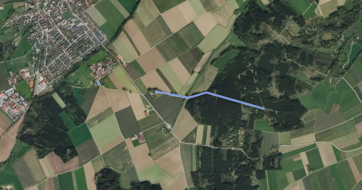 Маршрут Germeringer Wanderweg 8 на спутниковом снимке