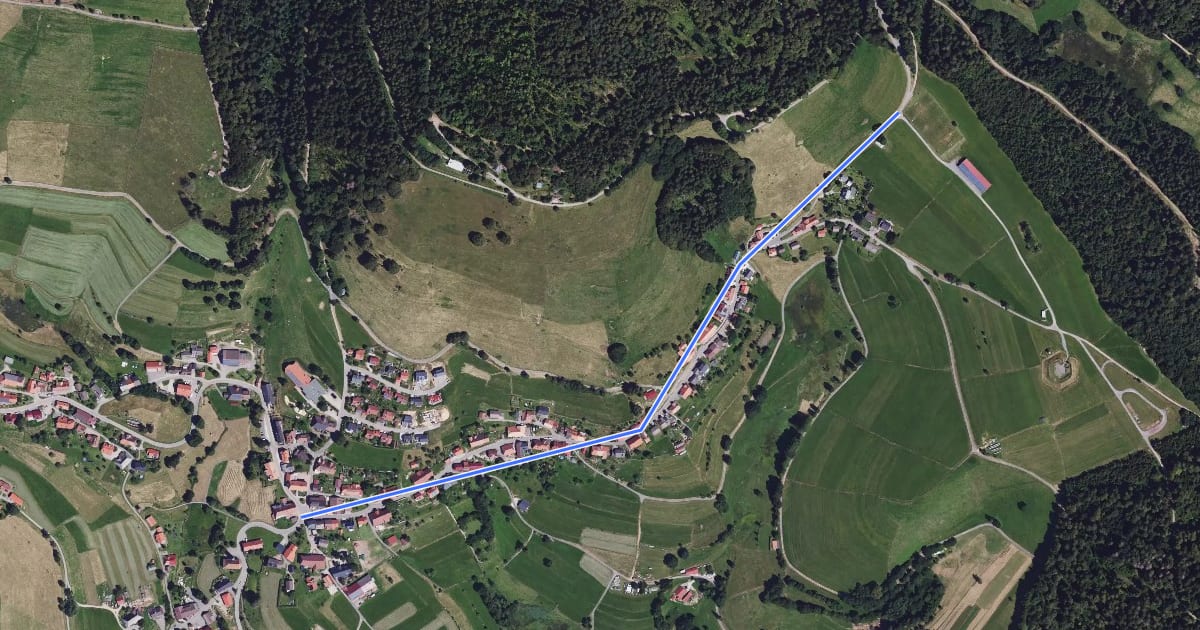 Маршрут Gersbach Ortsmitte - Gersbach Sportplatz на спутниковом снимке