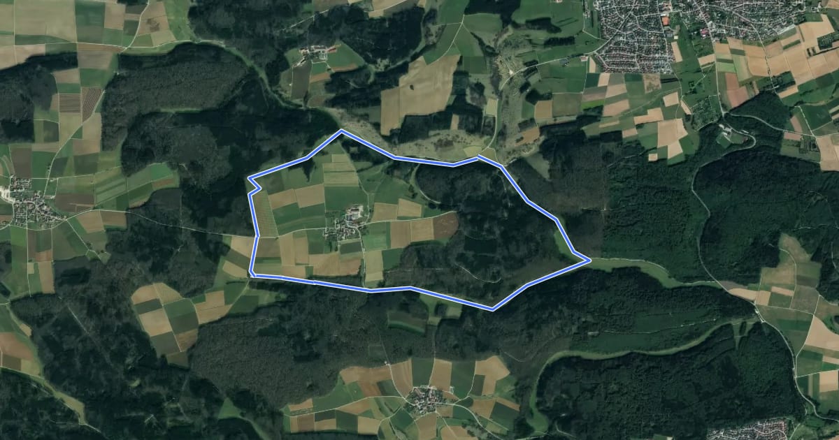Маршрут Gerstetter Loipe 7,5 km на спутниковом снимке