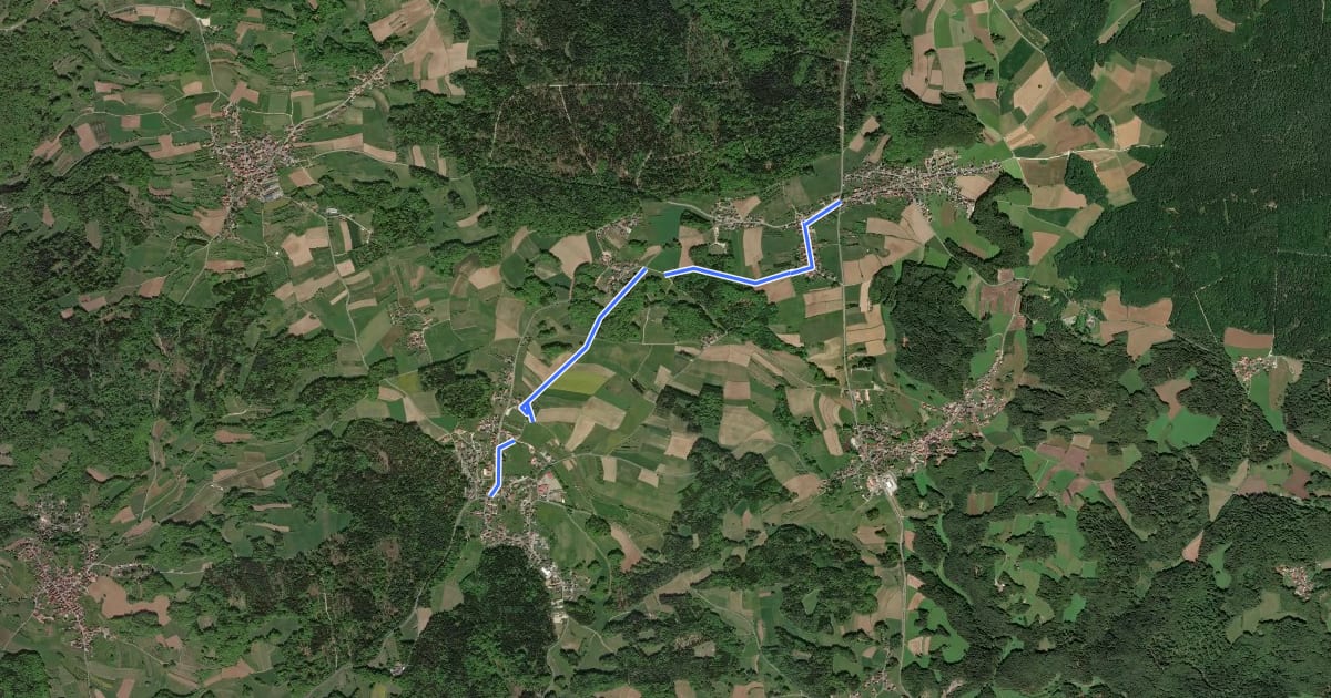 Маршрут Geschwand-Kleingesee на спутниковом снимке