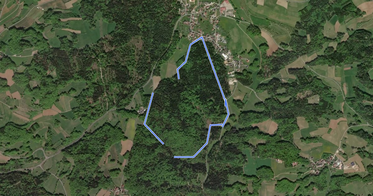 Маршрут Geschwand Rundwanderweg Franzosenstein на спутниковом снимке