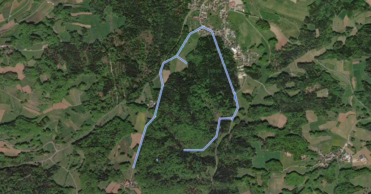 Маршрут Geschwand Rundwanderweg Signalstein на спутниковом снимке