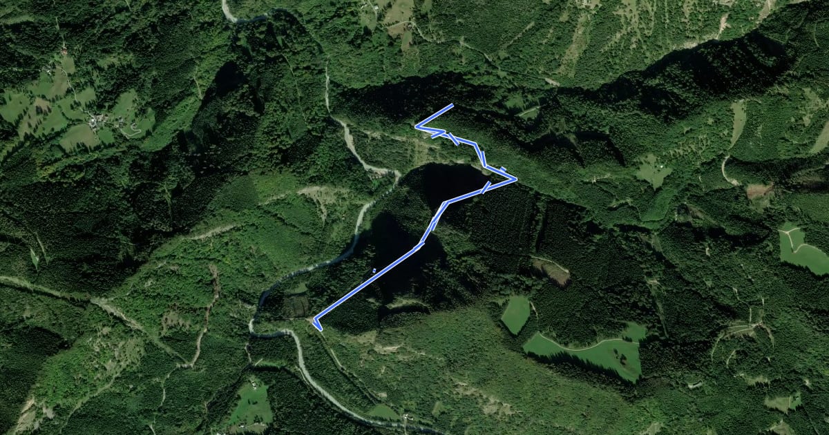 Маршрут Gesteinslehrpfad Panoramastraße Puchenstuben на спутниковом снимке