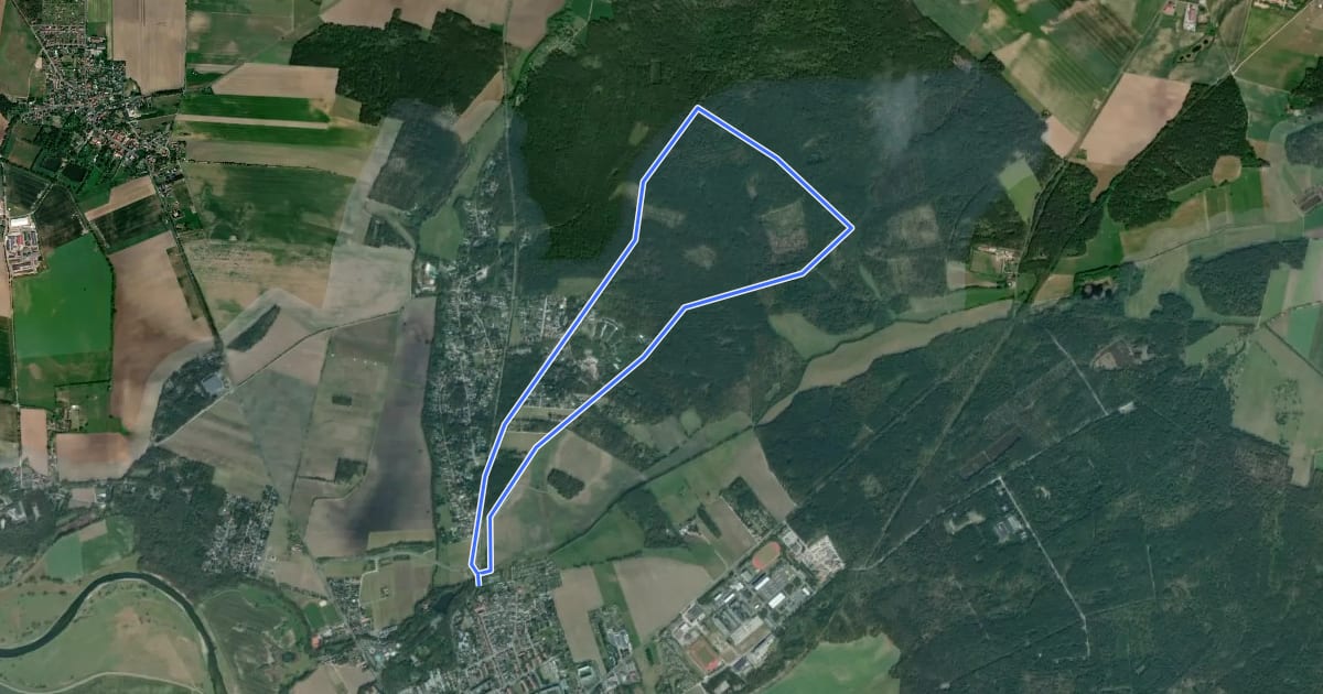 Маршрут Gesundbrunnenweg на спутниковом снимке