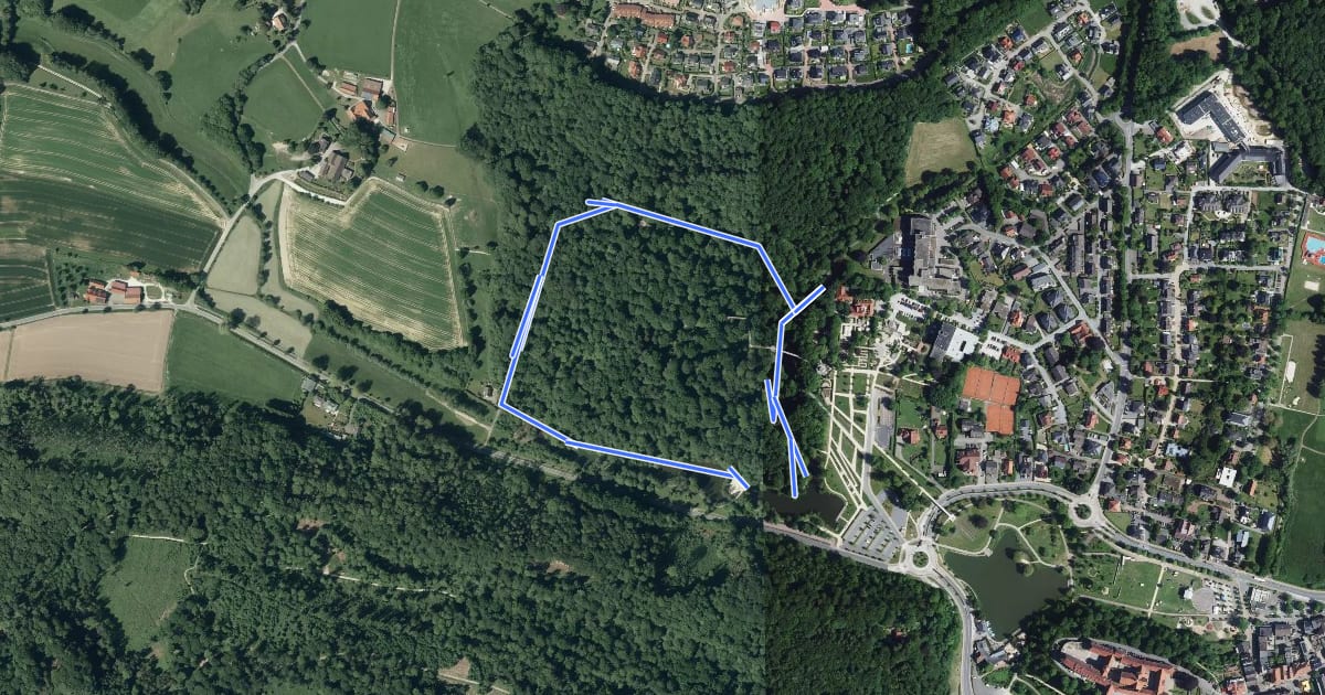 Маршрут GesundheitsPfad Barfuß Wanderfit (grün/leicht) на спутниковом снимке